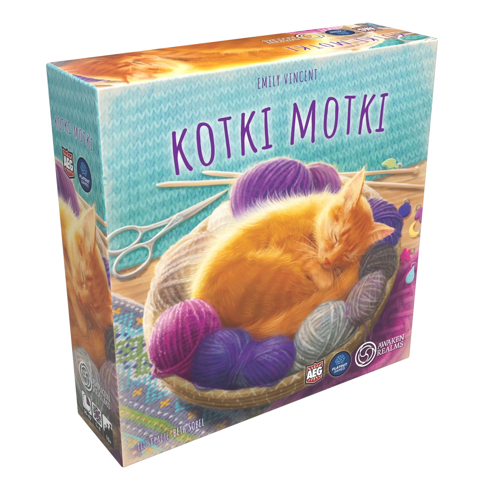 Pudełko polskiego wydania gry Kotki motki